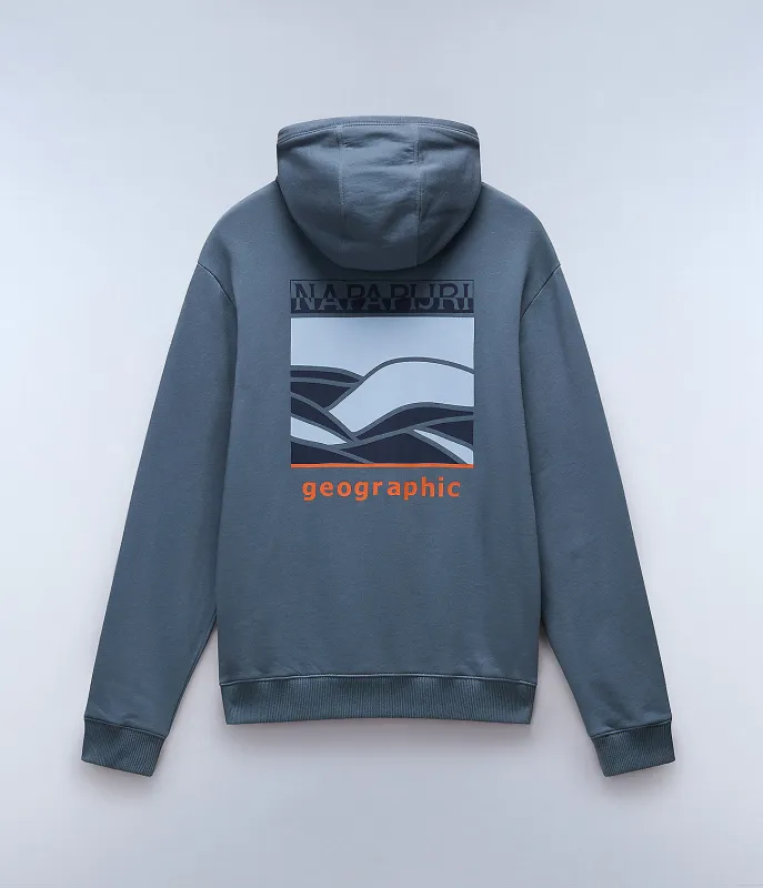 Napapijri Mens Sovana Hoodie - Stormy Weather sold by The Foot Factory