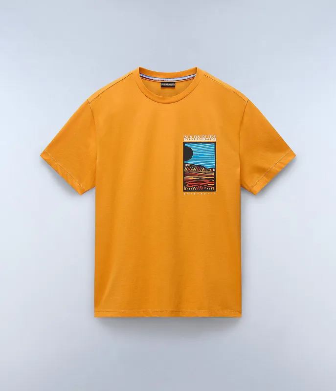 Napapijri Mens Valdor T-Shirt - Apricot sold by The Foot Factory