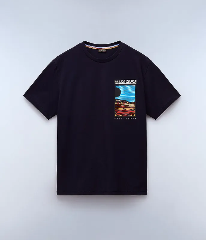 Napapijri Mens Valdor T-Shirt - Blue Marine sold by The Foot Factory