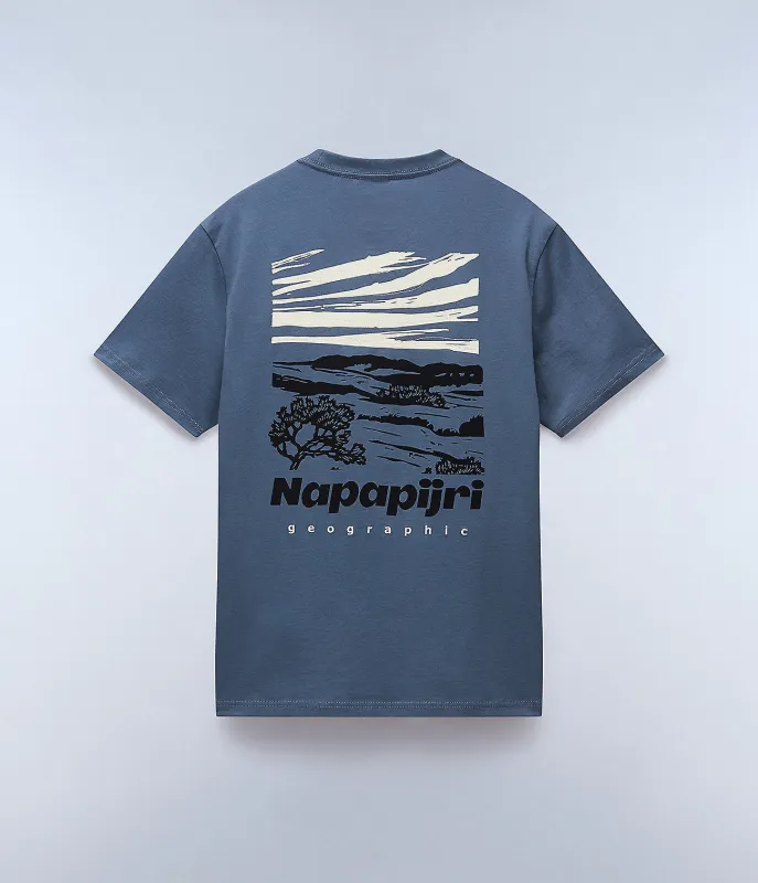 Napapijri Mens Vignoni T-Shirt - Stormy Weather sold by The Foot Factory