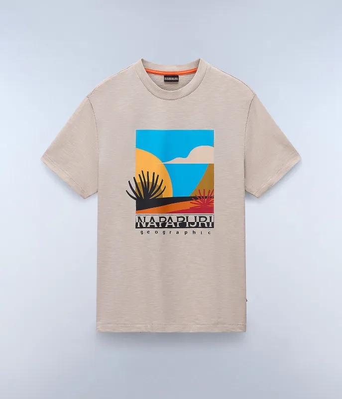 Napapijri Mens Arbia T-Shirt - Feather Grey sold by The Foot Factory