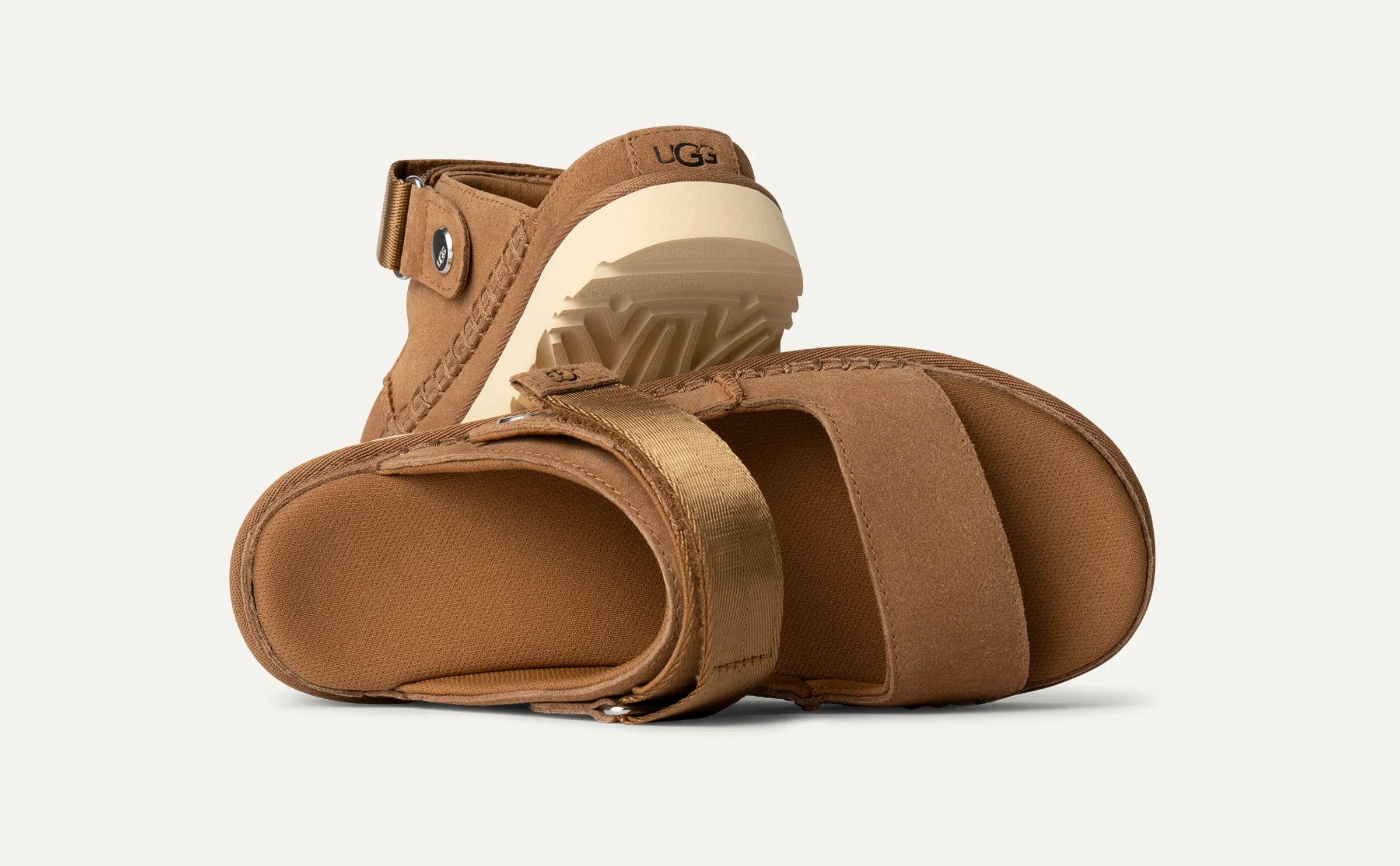 UGG Womens Goldenstar Glide Sandal - Chestnut sold by The Foot Factory product image thumbnail 4