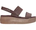 Crocs Womens Brooklyn Low Wedged Sandal - Mocha / Mushroom sold by The Foot Factory