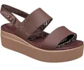 Crocs Womens Brooklyn Low Wedged Sandal - Mocha / Mushroom sold by The Foot Factory