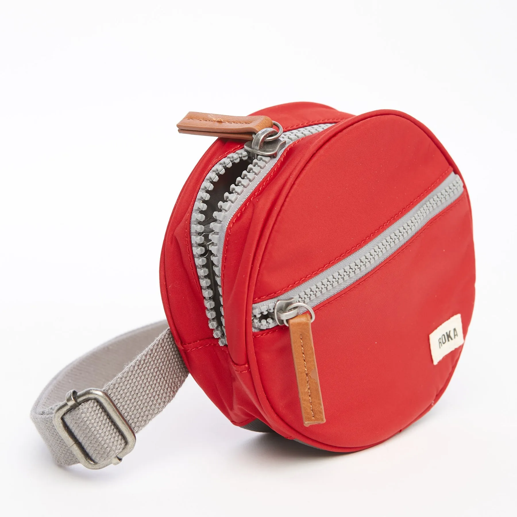 ROKA Paddington D Cranberry Extra Small Recycled Nylon Bag sold by The Foot Factory product image thumbnail 2