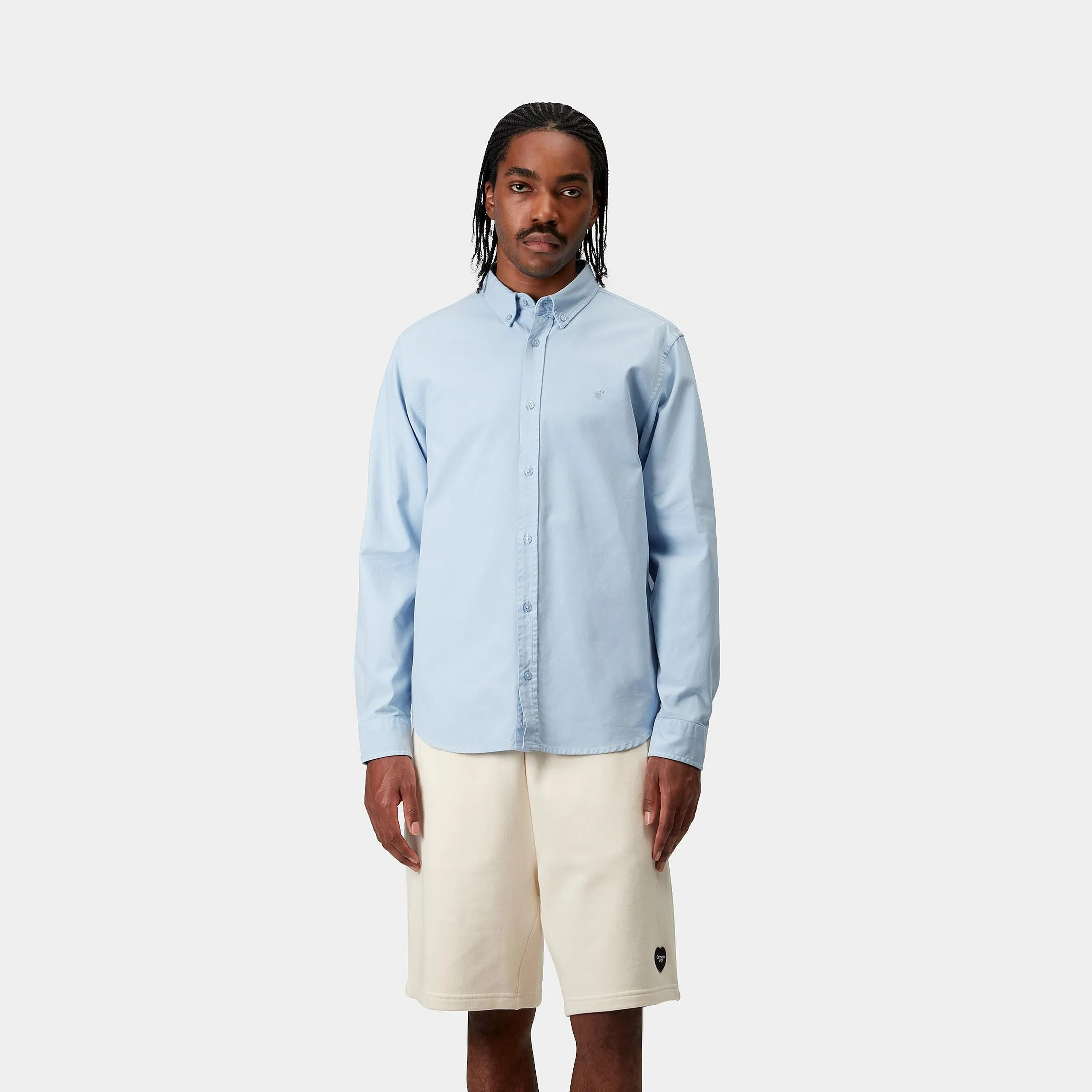 Carhartt WIP Mens Bolton Shirt - Air Sky sold by The Foot Factory product image thumbnail 3