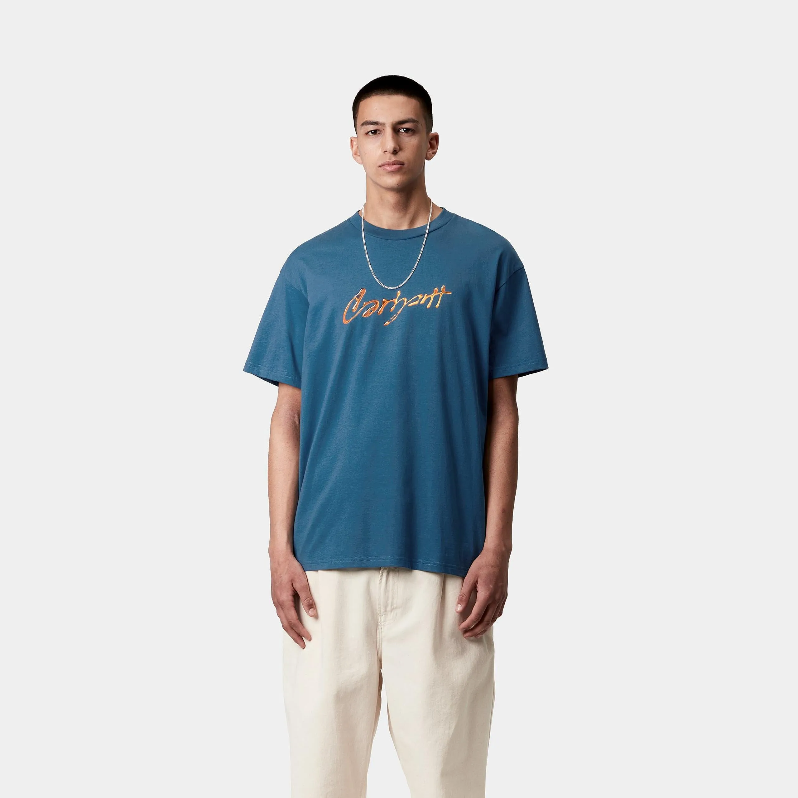 Carhartt WIP Mens Drip T-Shirt - Sodalite sold by The Foot Factory product image thumbnail 3