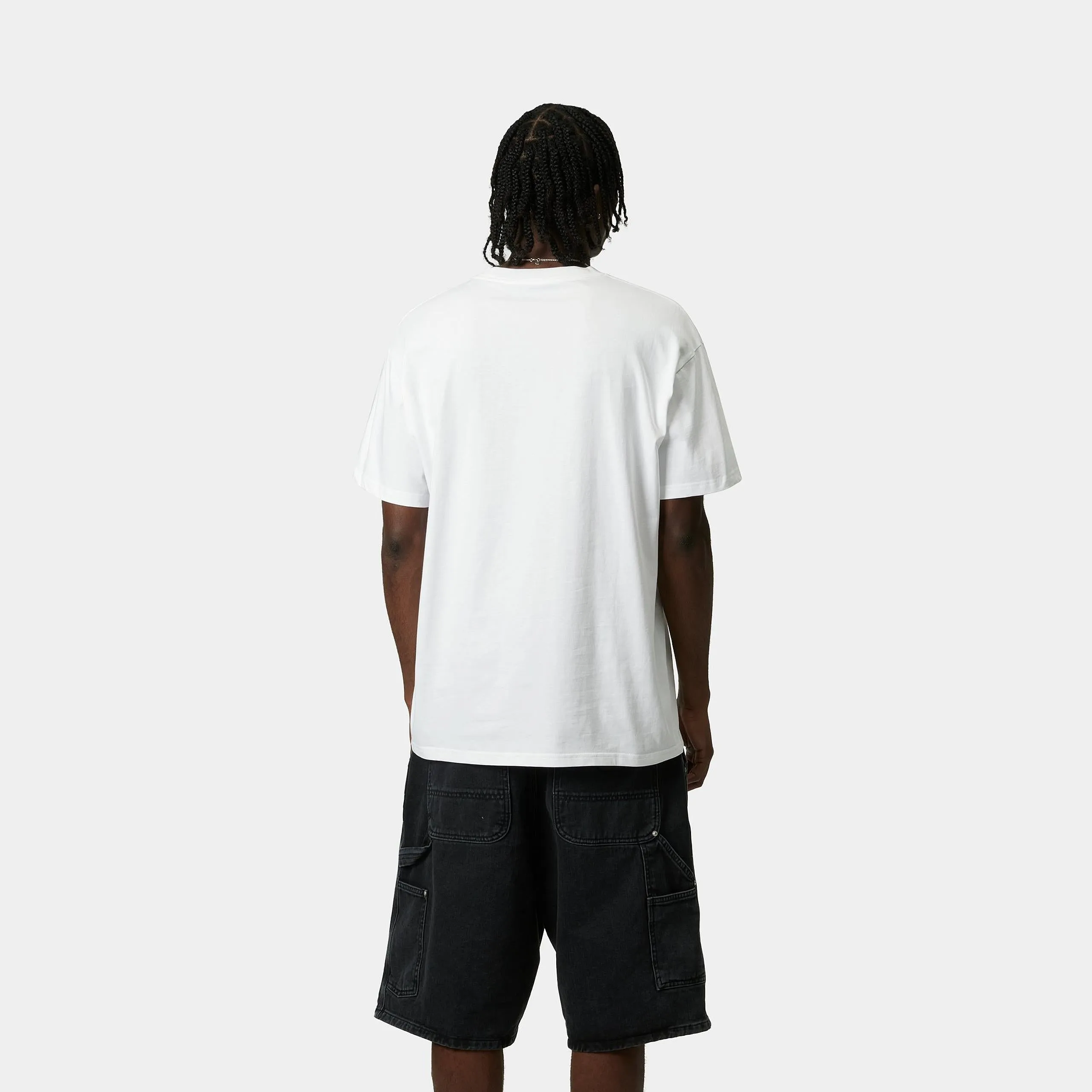 Carhartt WIP Mens Drip Script T-Shirt | White sold by The Foot Factory product image thumbnail 4