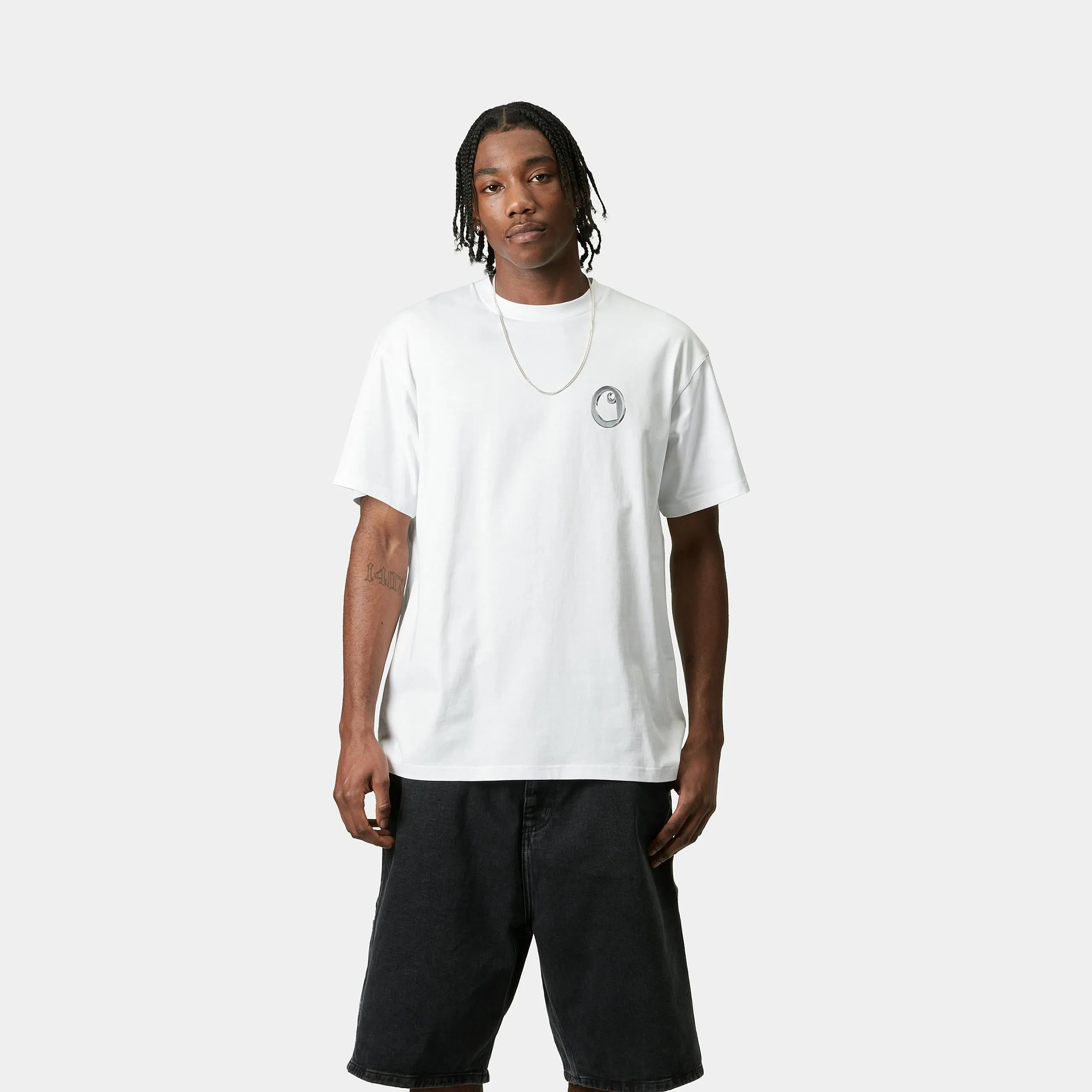 Carhartt WIP Mens Linked Charms T-Shirt | White sold by The Foot Factory product image thumbnail 3