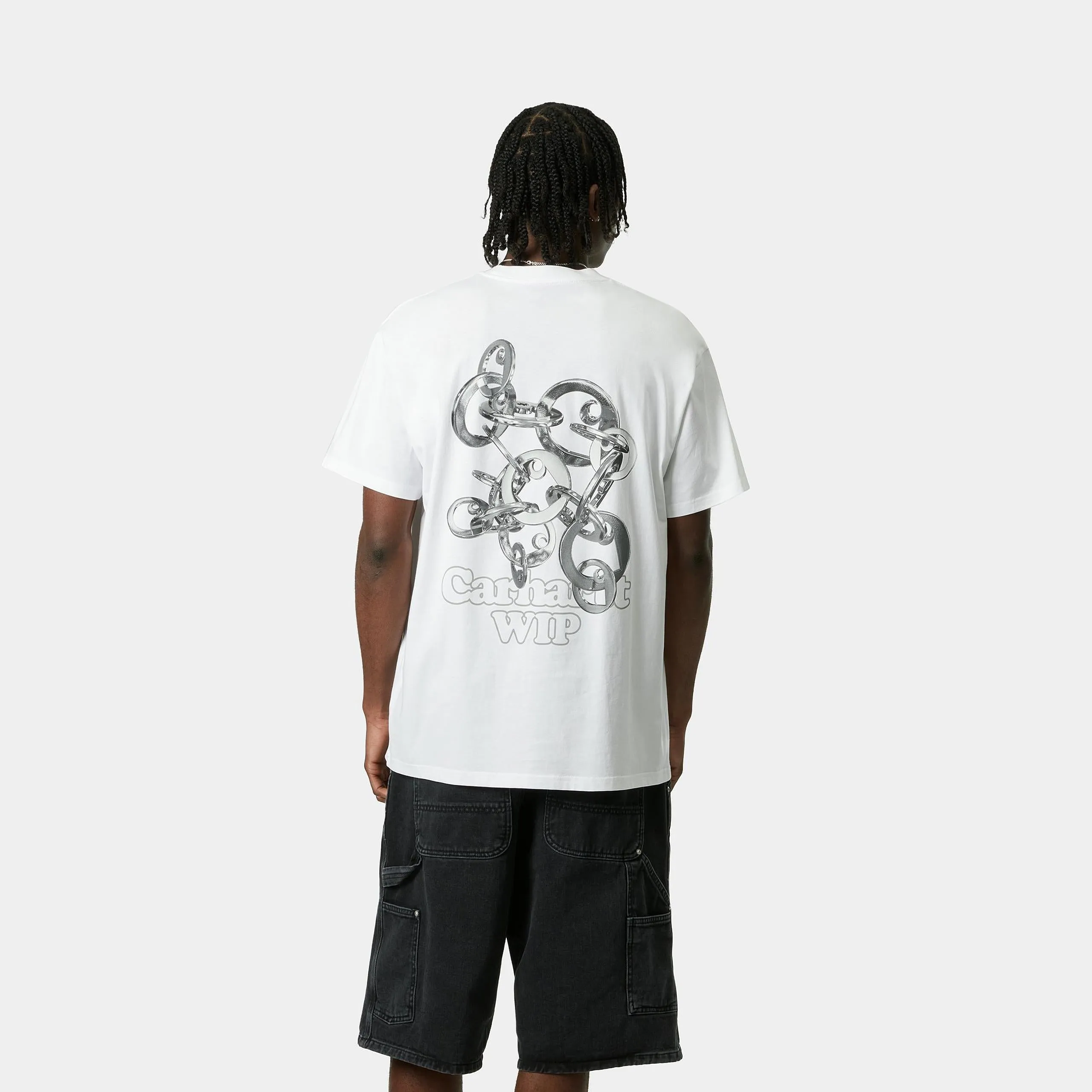 Carhartt WIP Mens Linked Charms T-Shirt | White sold by The Foot Factory product image thumbnail 4