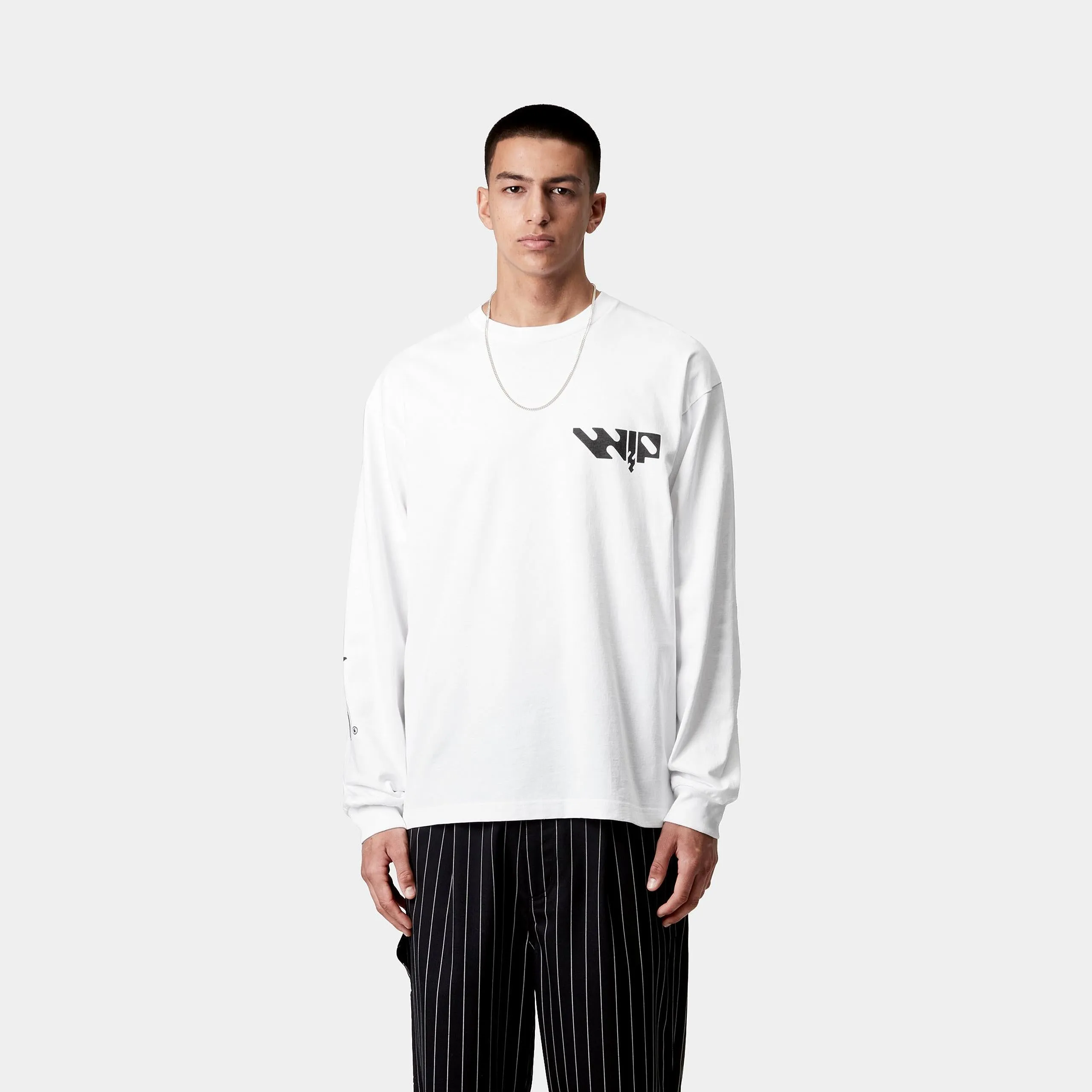 Carhartt WIP Mens WIP Industry Long Sleeve T-Shirt | White sold by The Foot Factory product image thumbnail 3