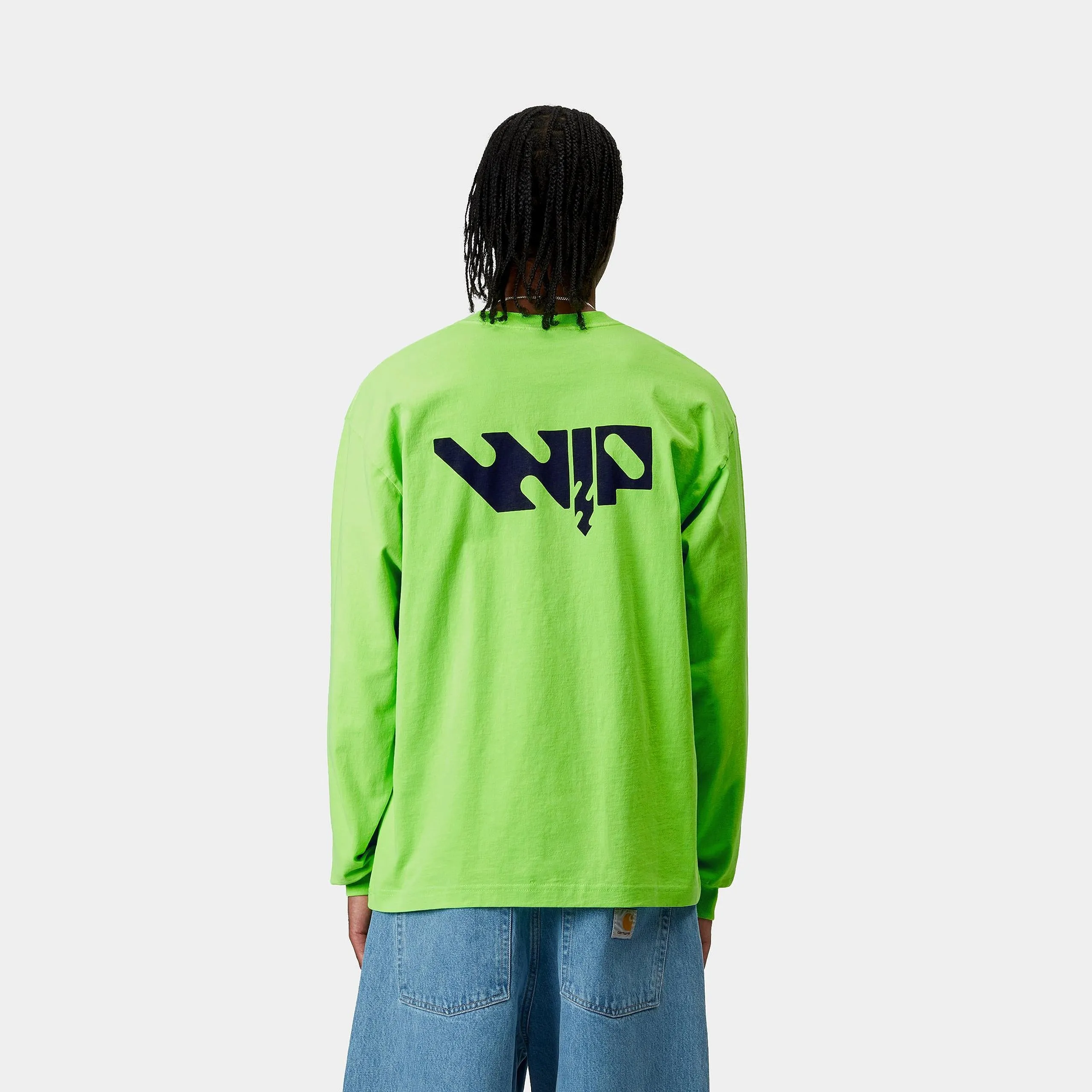 Carhartt WIP Mens WIP Industry Long Sleeve T-Shirt | Lumo Green sold by The Foot Factory product image thumbnail 4