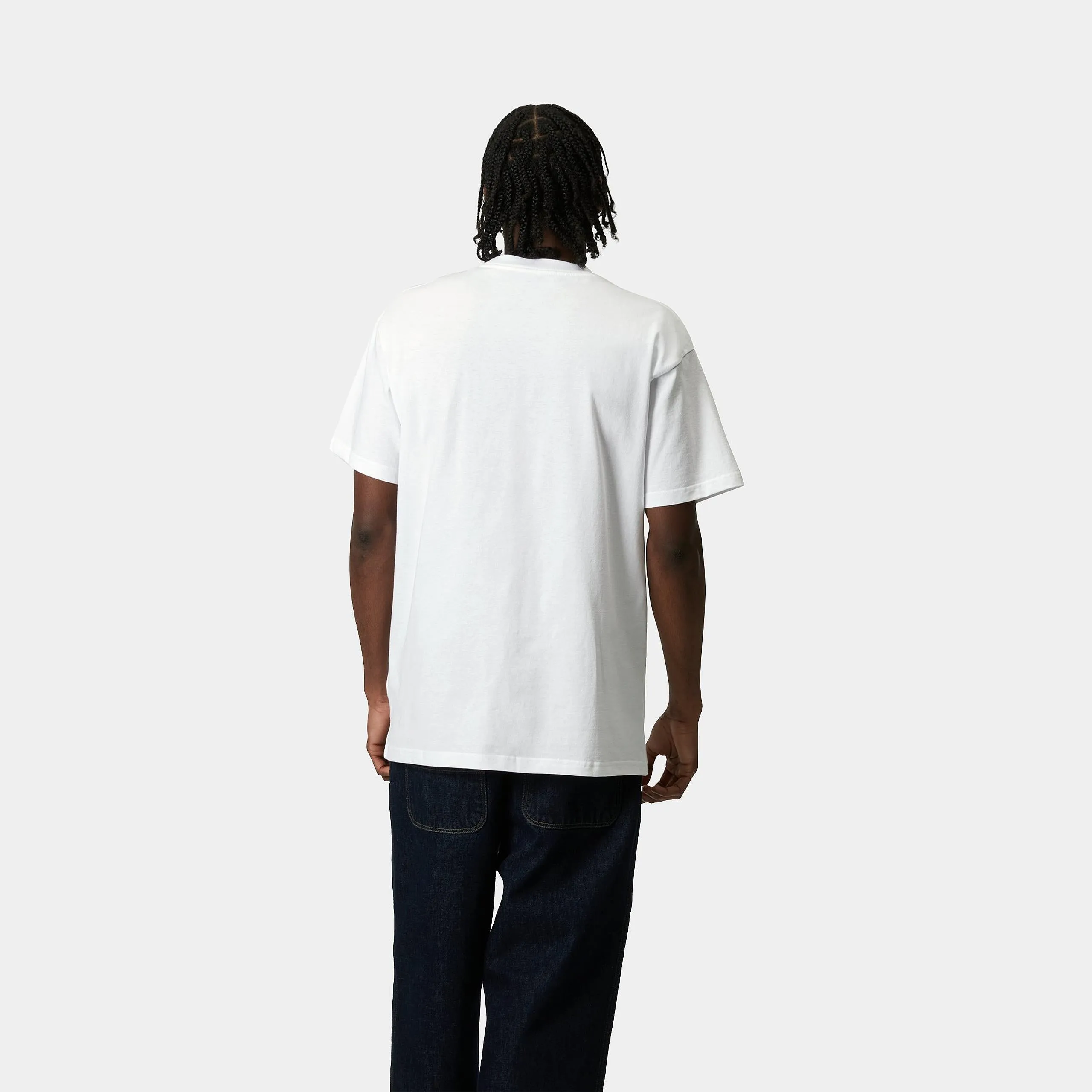 Carhartt WIP Mens Label Script T-Shirt | White sold by The Foot Factory product image thumbnail 4