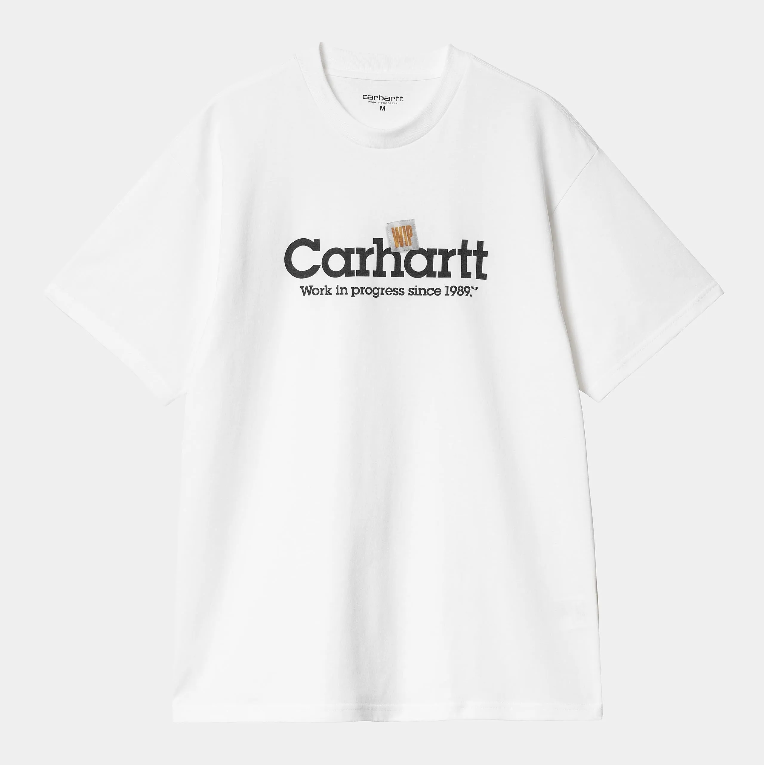 Carhartt WIP Mens Label Script T-Shirt | White sold by The Foot Factory