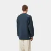 Carhartt WIP Mens WIP Work Long Sleeve T-Shirt |  Dusky Blue sold by The Foot Factory