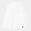 Carhartt WIP Mens WIP Work Long Sleeve T-Shirt |  White sold by The Foot Factory