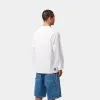 Carhartt WIP Mens WIP Work Long Sleeve T-Shirt |  White sold by The Foot Factory