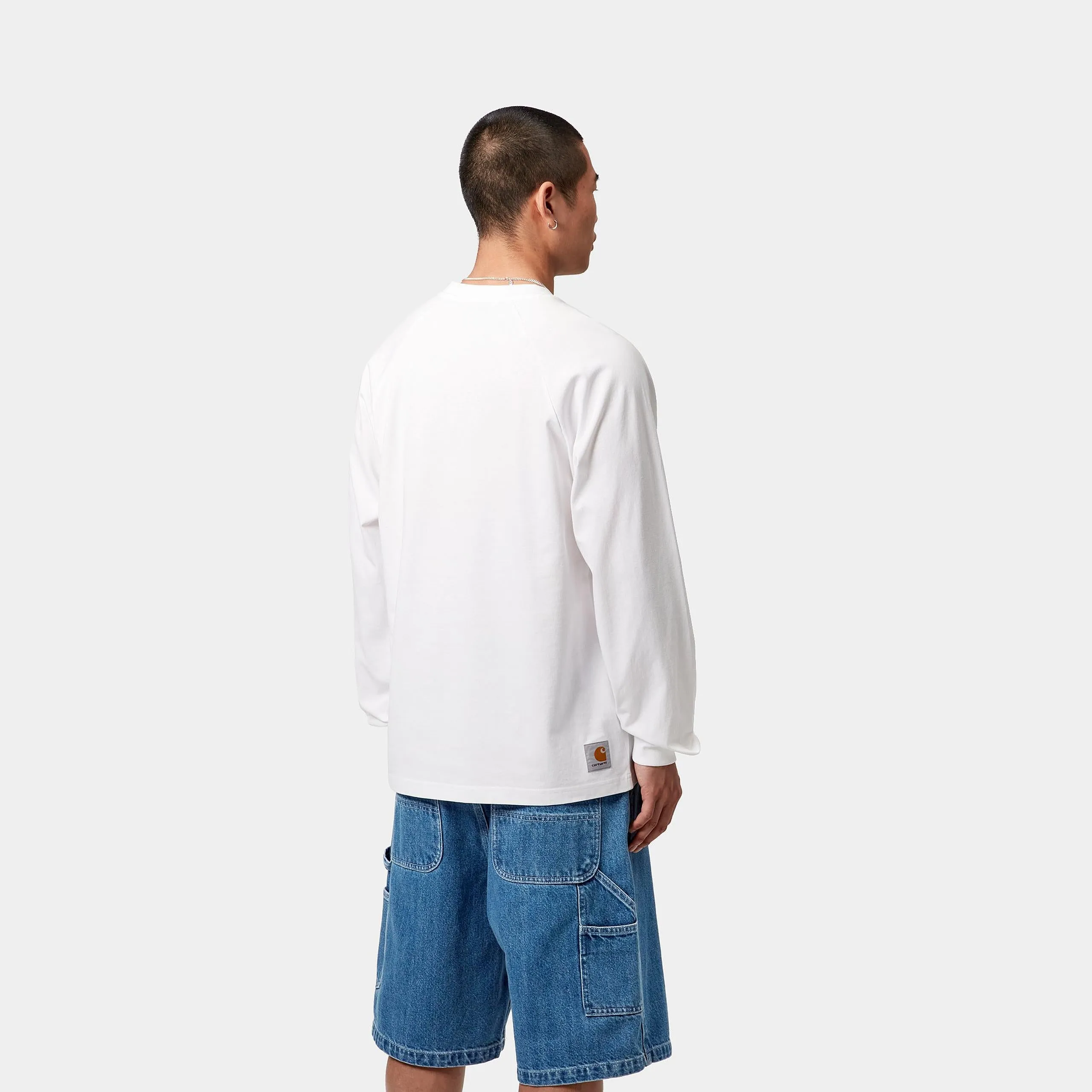 Carhartt WIP Mens WIP Work Long Sleeve T-Shirt | White sold by The Foot Factory product image thumbnail 4