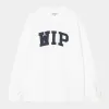Carhartt WIP Mens WIP Work Long Sleeve T-Shirt |  White sold by The Foot Factory