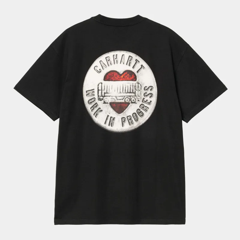 Carhartt WIP Mens Button T-Shirt | Black sold by The Foot Factory