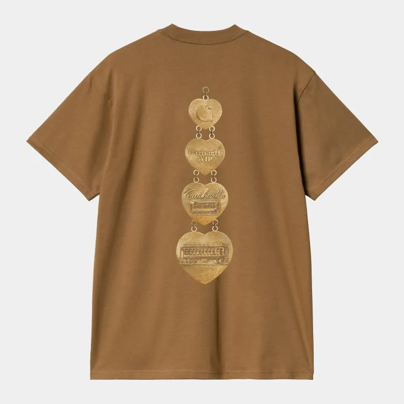 Carhartt WIP Mens Hartt Chain T-Shirt | Hamilton Brown sold by The Foot Factory