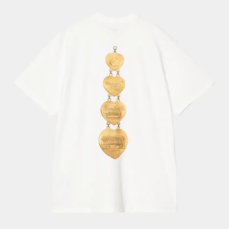 Carhartt WIP Mens Hartt Chain T-Shirt | White sold by The Foot Factory