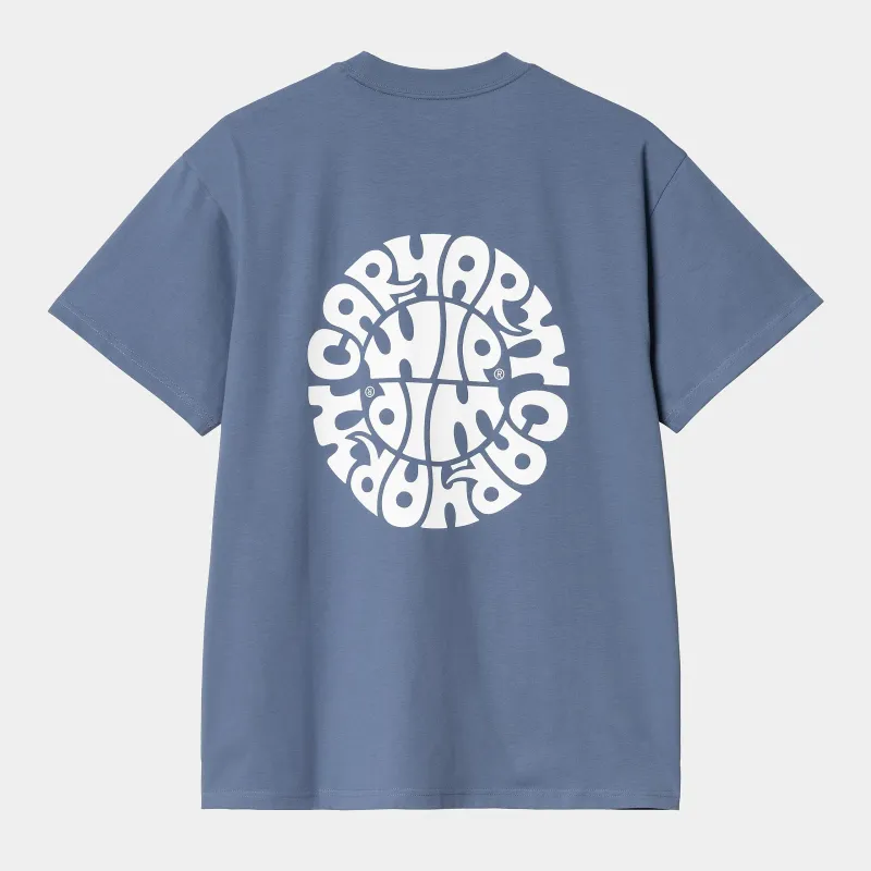 Carhartt WIP Mens Jazzy T-Shirt | Blue Iris sold by The Foot Factory