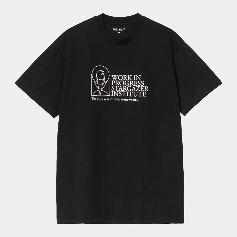 Carhartt WIP Mens Stargazer T-Shirt | Black sold by The Foot Factory