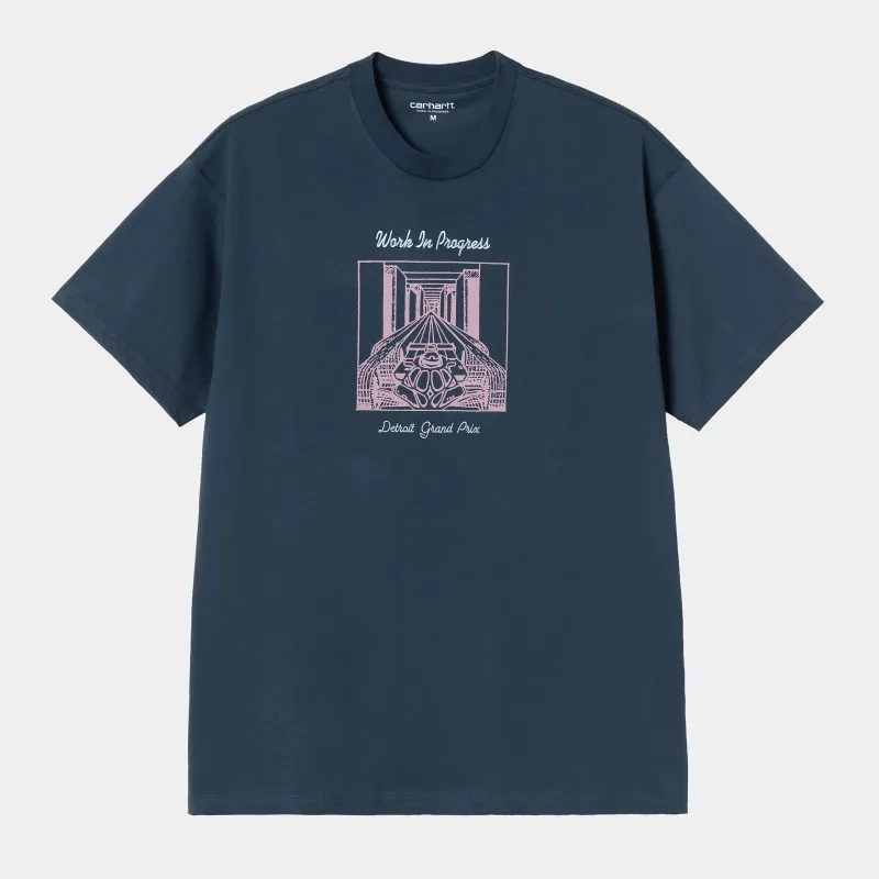 Carhartt WIP Mens Racer T-Shirt | Dusky Blue sold by The Foot Factory