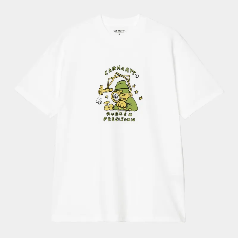 Carhartt WIP Mens Precision Work T-Shirt | White sold by The Foot Factory