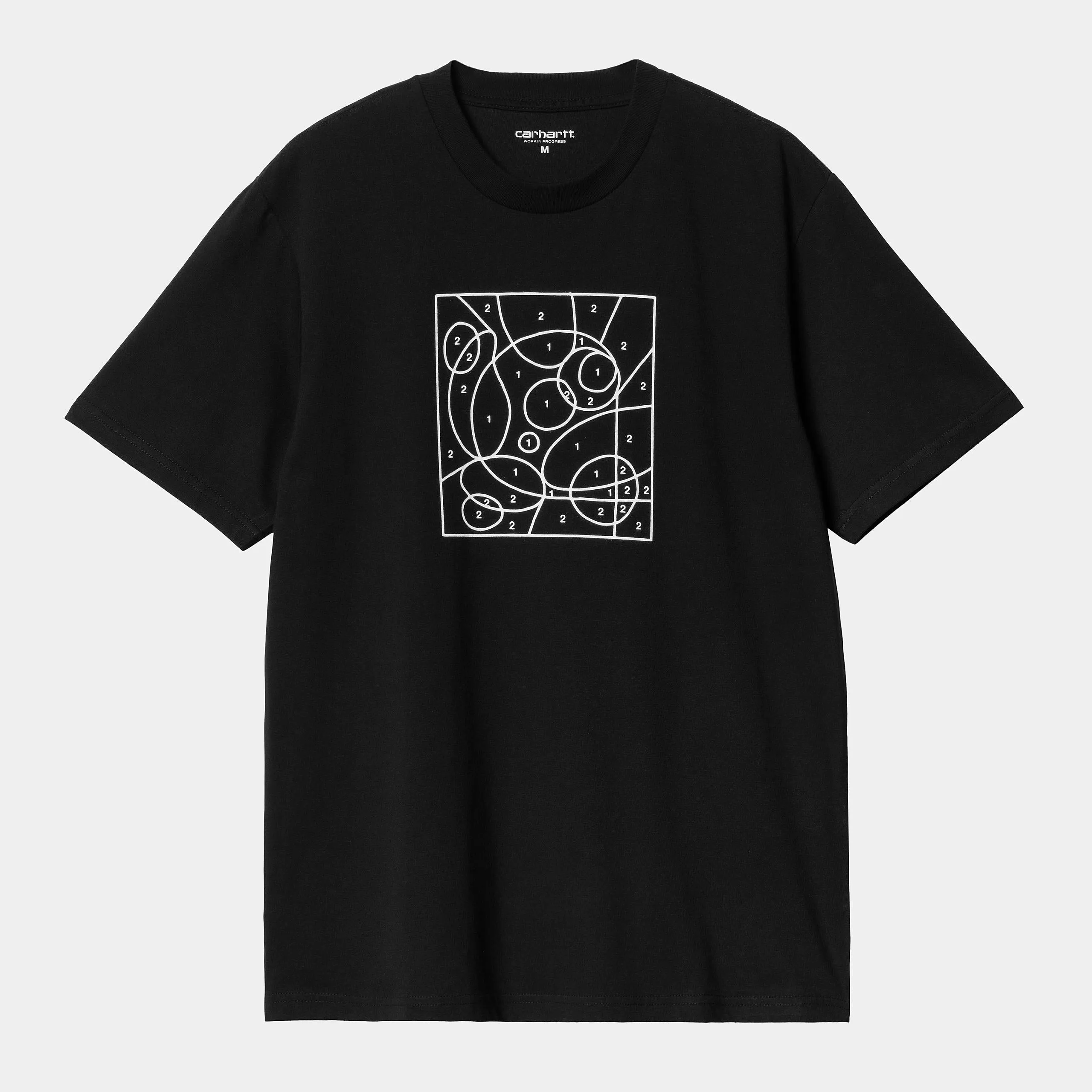 Carhartt WIP Mens The Numbers T-Shirt | Black sold by The Foot Factory
