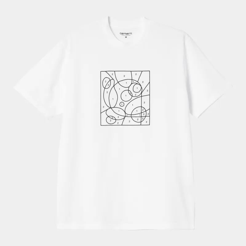 Carhartt WIP Mens The Numbers T-Shirt |  White sold by The Foot Factory