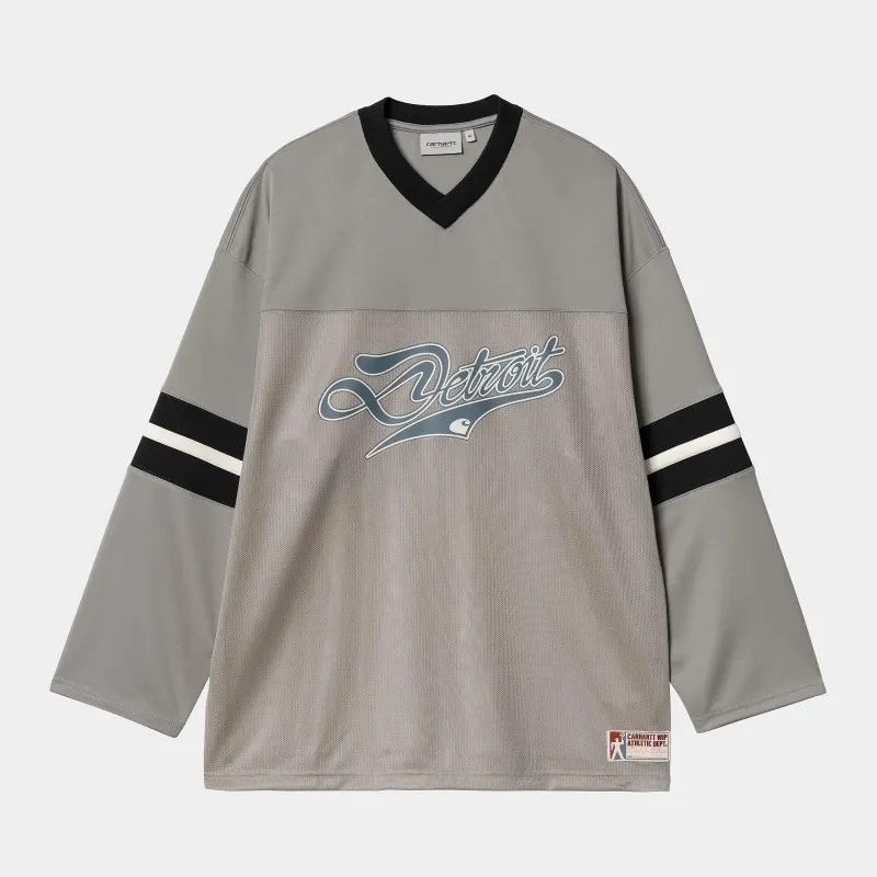 Carhartt WIP Mens Detroit Mesh Long Sleeve T-Shirt |  Yosemite / Black sold by The Foot Factory