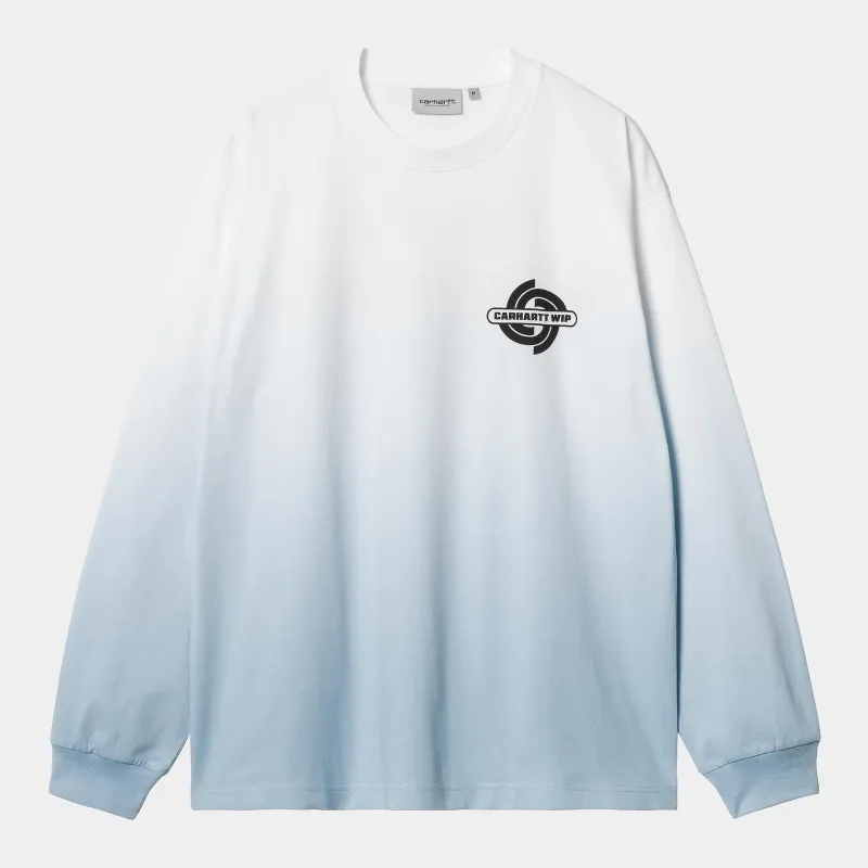 Carhartt WIP Mens Light Work Long Sleeve T-Shirt |  White / Bluebird sold by The Foot Factory