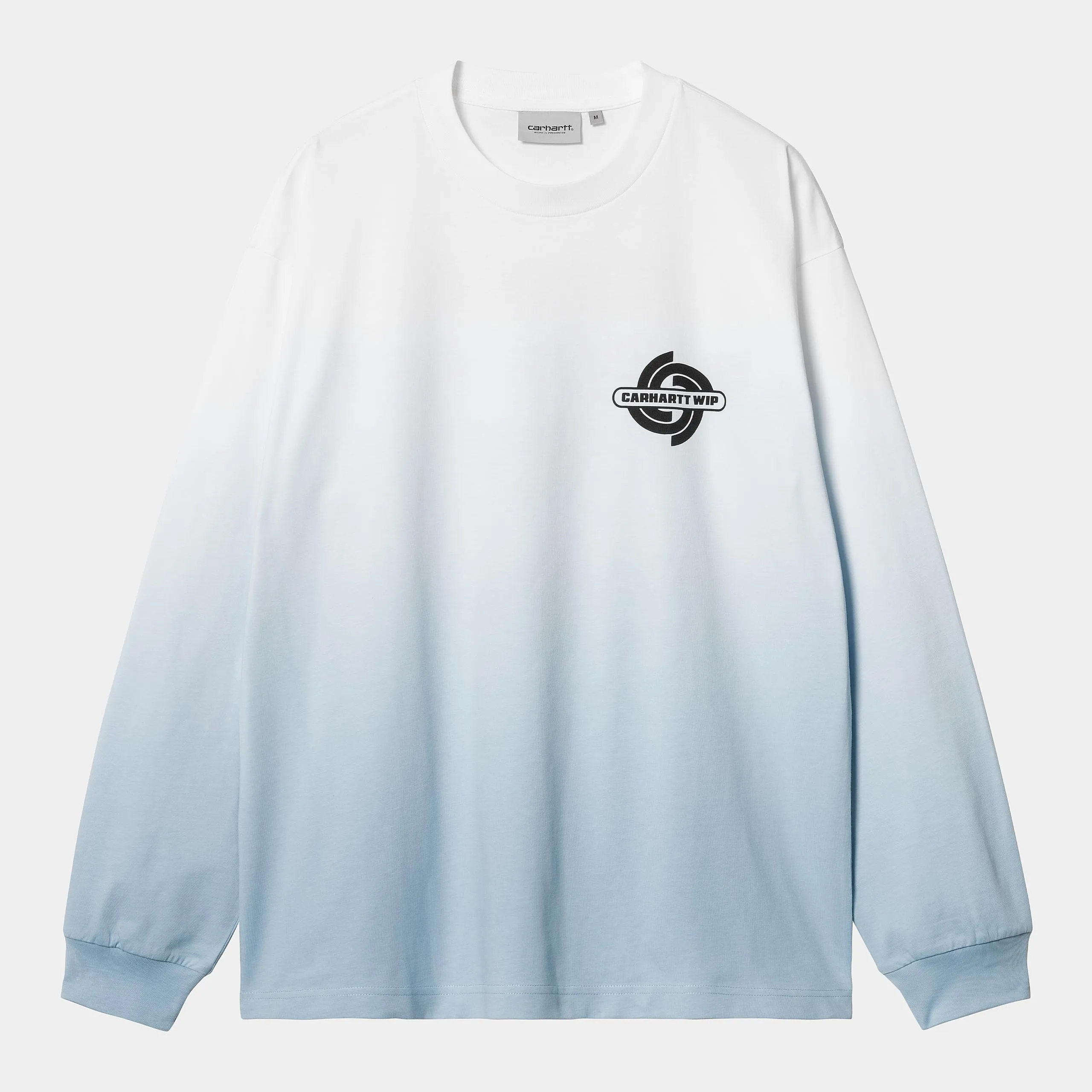 Carhartt WIP Mens Light Work Long Sleeve T-Shirt | White / Bluebird sold by The Foot Factory