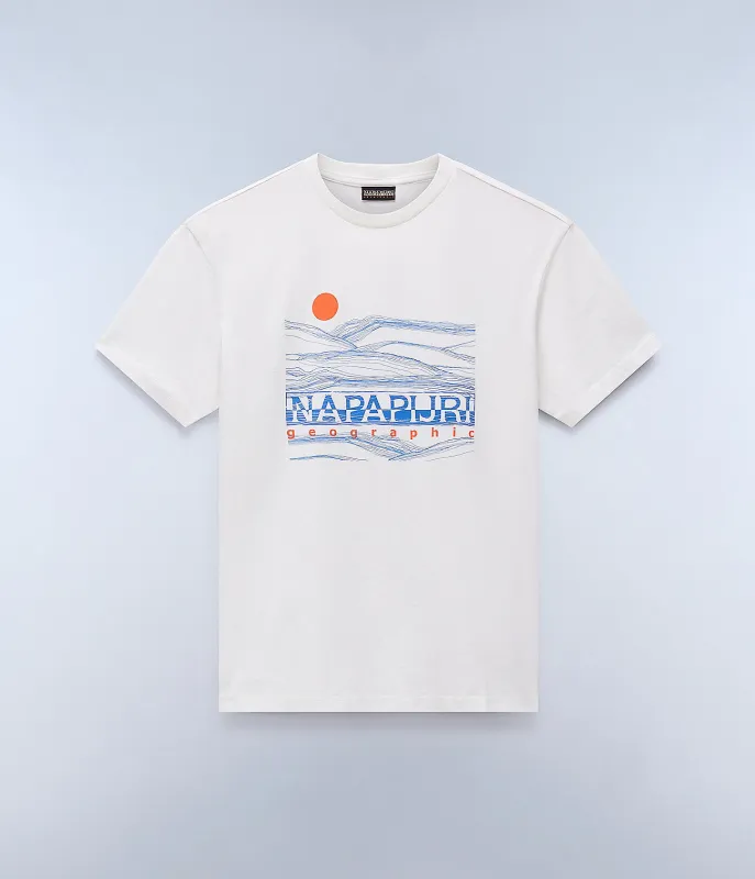Napapijri Mens Buti T-Shirt - White Heron sold by The Foot Factory