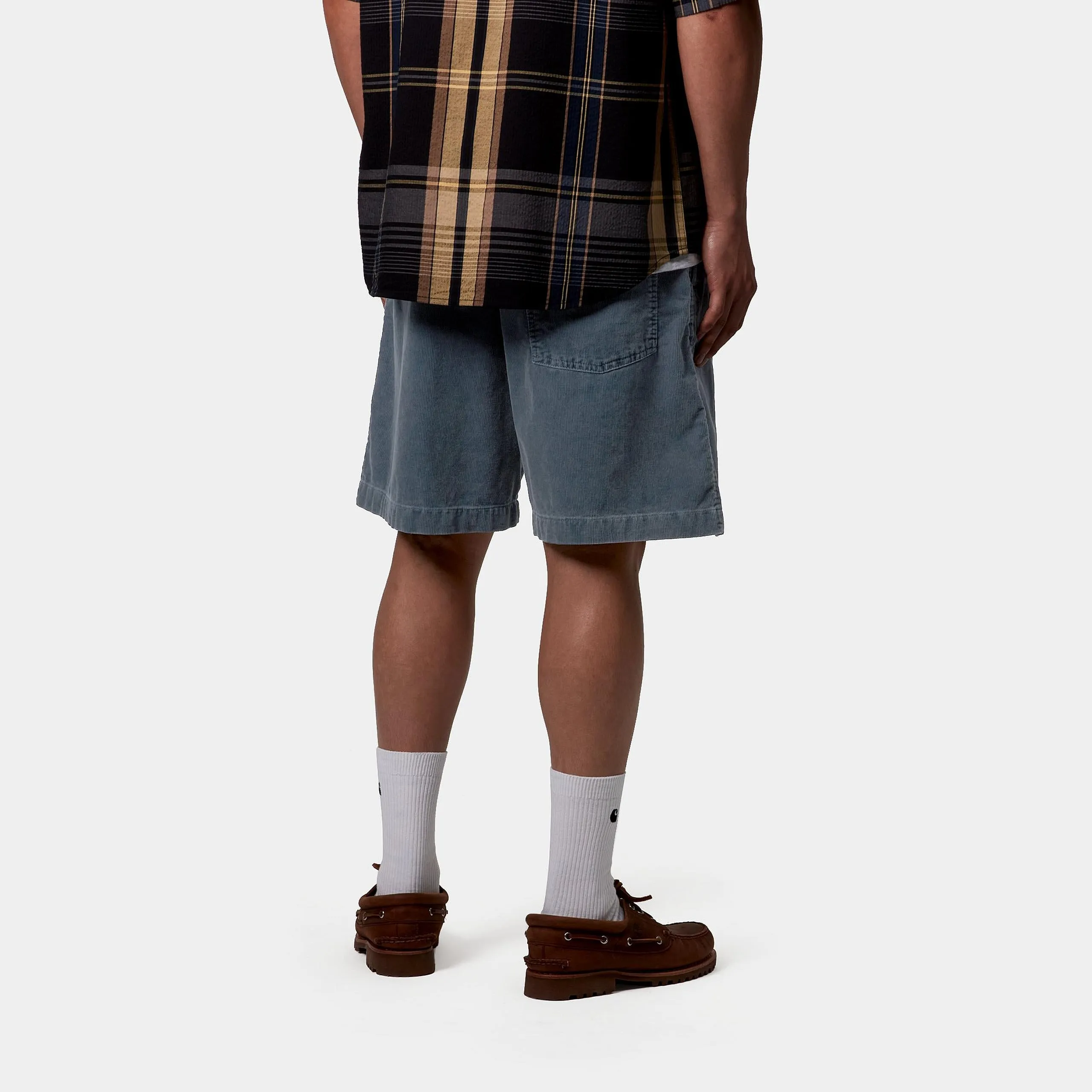 Carhartt WIP Mens Reynold Forsyth Corduroy Short | Dusky Blue Dusky Washed sold by The Foot Factory product image thumbnail 4