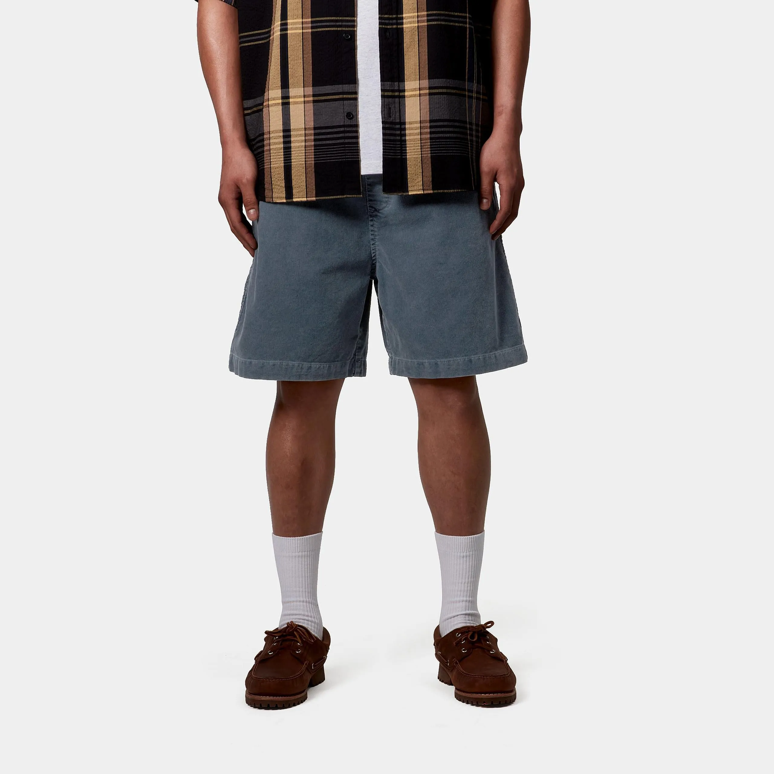 Carhartt WIP Mens Reynold Forsyth Corduroy Short | Dusky Blue Dusky Washed sold by The Foot Factory product image thumbnail 3