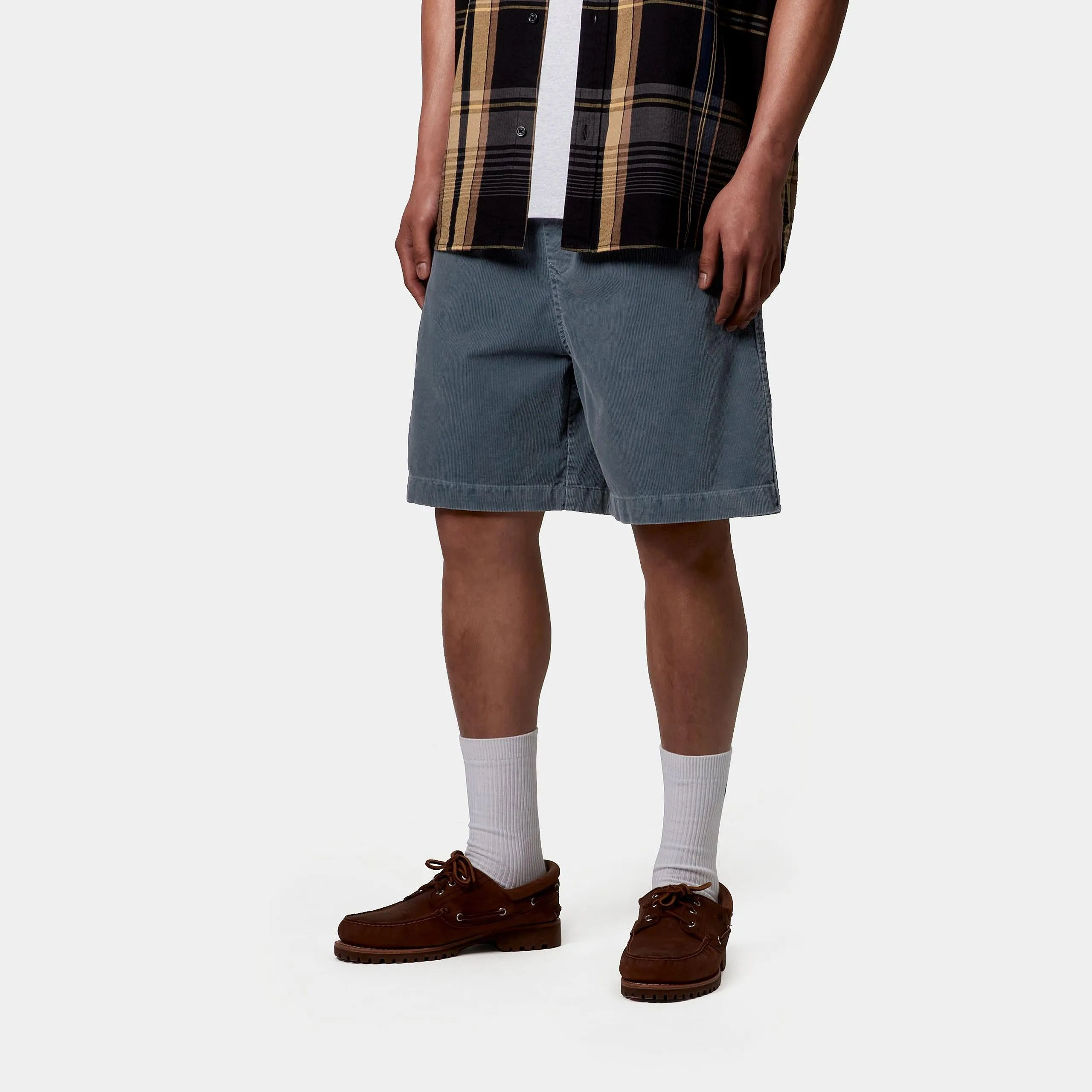 Carhartt WIP Mens Reynold Forsyth Corduroy Short | Dusky Blue Dusky Washed sold by The Foot Factory product image thumbnail 5