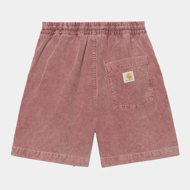 Carhartt WIP Mens Reynold Forsyth Corduroy Short | Dusky Pink Dusky Washed sold by The Foot Factory