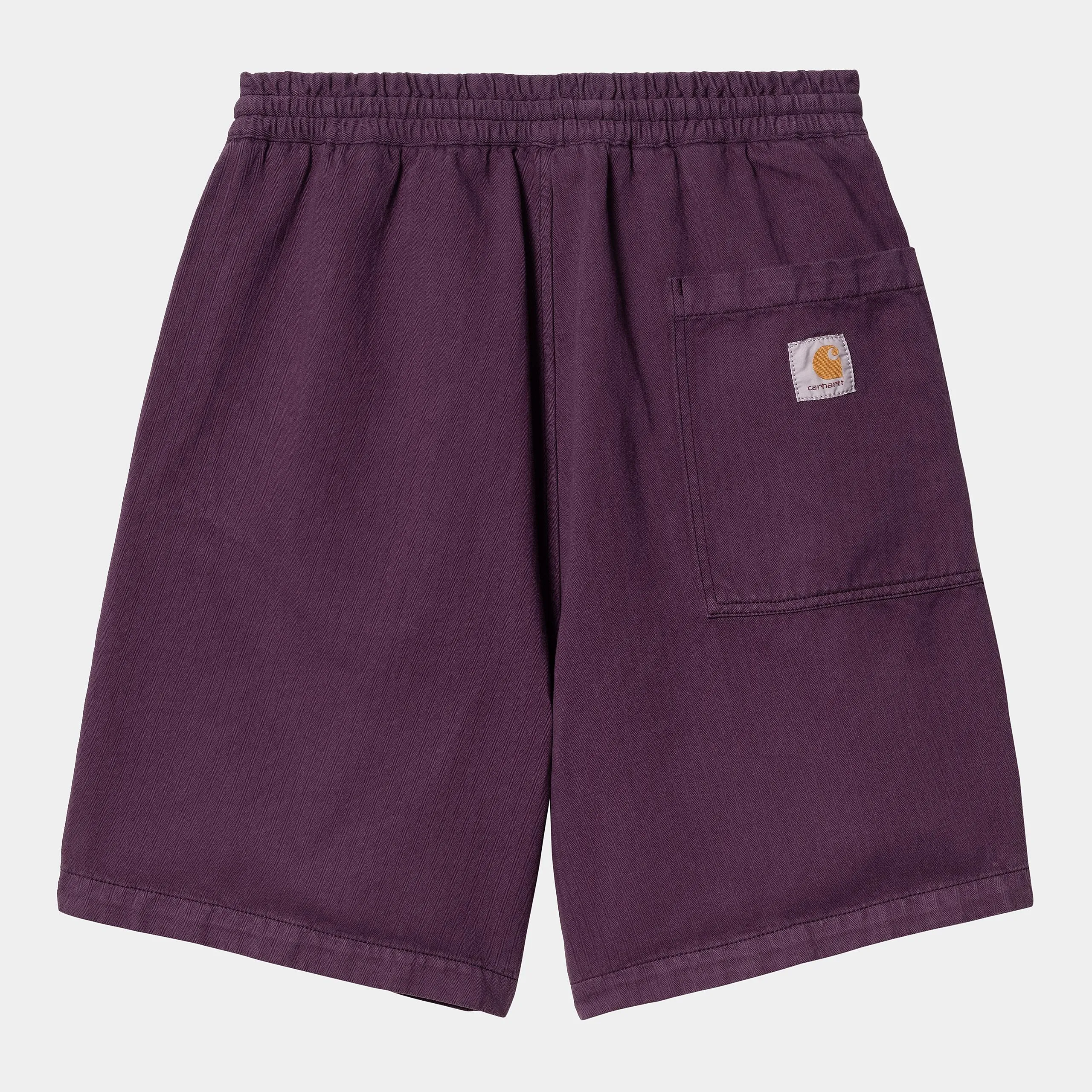 Carhartt WIP Mens Rainer Shawnee Herringbone Short | Huckleberry Garment Dyed sold by The Foot Factory