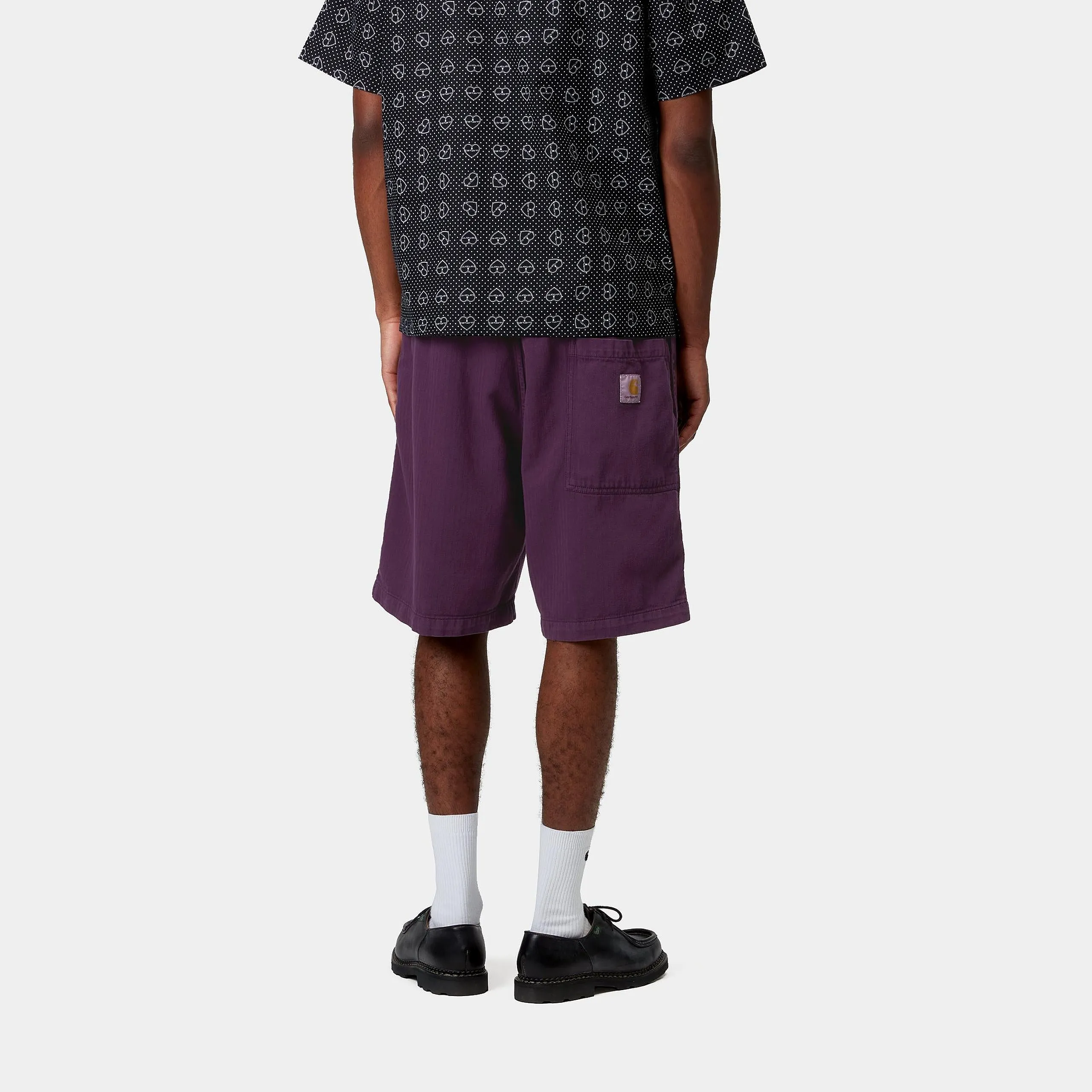 Carhartt WIP Mens Rainer Shawnee Herringbone Short | Huckleberry Garment Dyed sold by The Foot Factory product image thumbnail 4