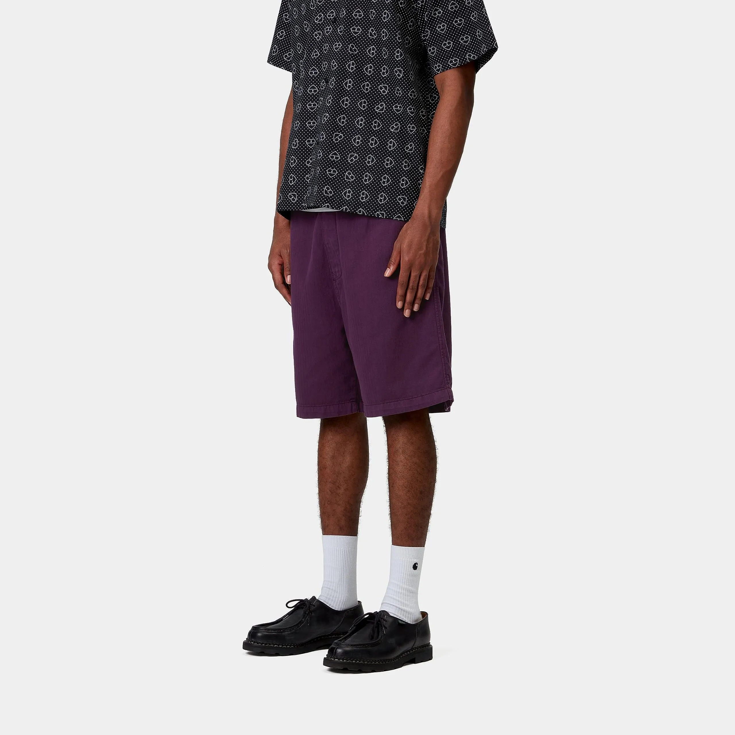 Carhartt WIP Mens Rainer Shawnee Herringbone Short | Huckleberry Garment Dyed sold by The Foot Factory product image thumbnail 5