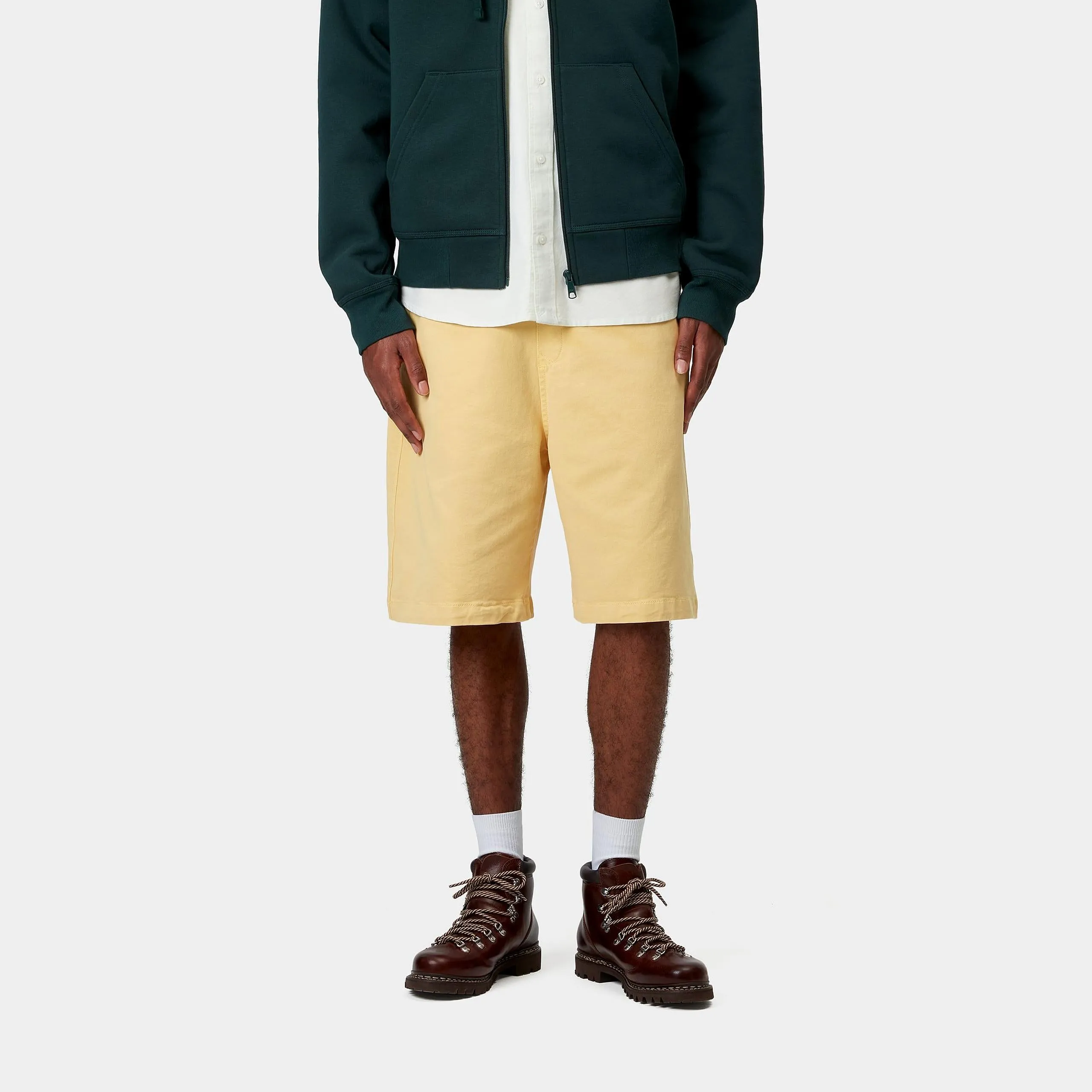 Carhartt WIP Mens Floyde Dewey Stretch Twill Short | Air Yellow Garment Dyed sold by The Foot Factory product image thumbnail 3