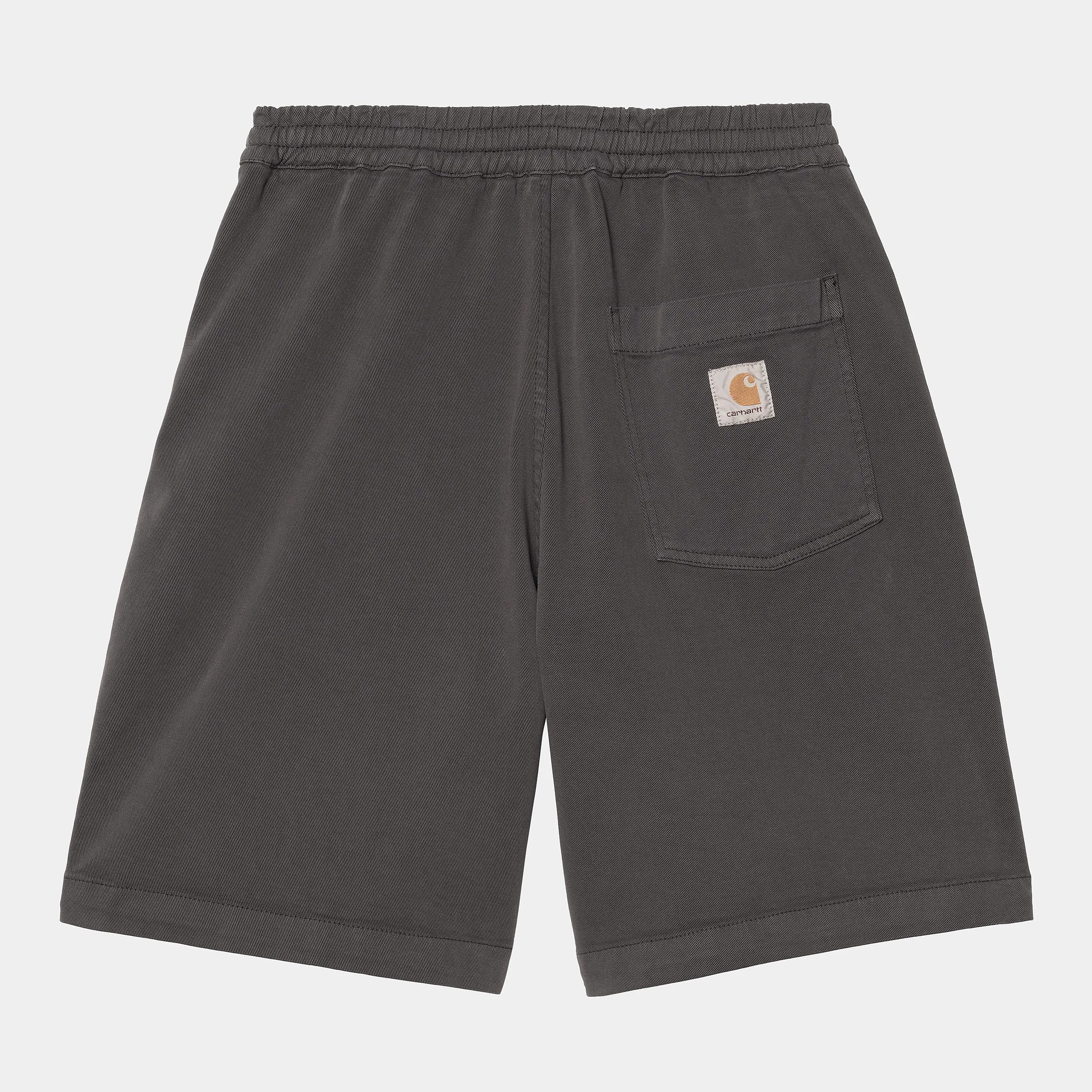 Carhartt WIP Mens Floyde Dewey Stretch Twill Short | Graphite Garment Dyed sold by The Foot Factory