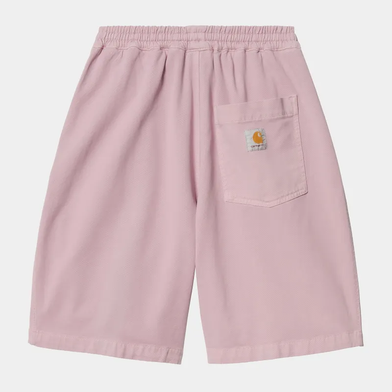 Carhartt WIP Mens Floyde Dewey Stretch Twill Short | Hortensia Garment Dyed sold by The Foot Factory