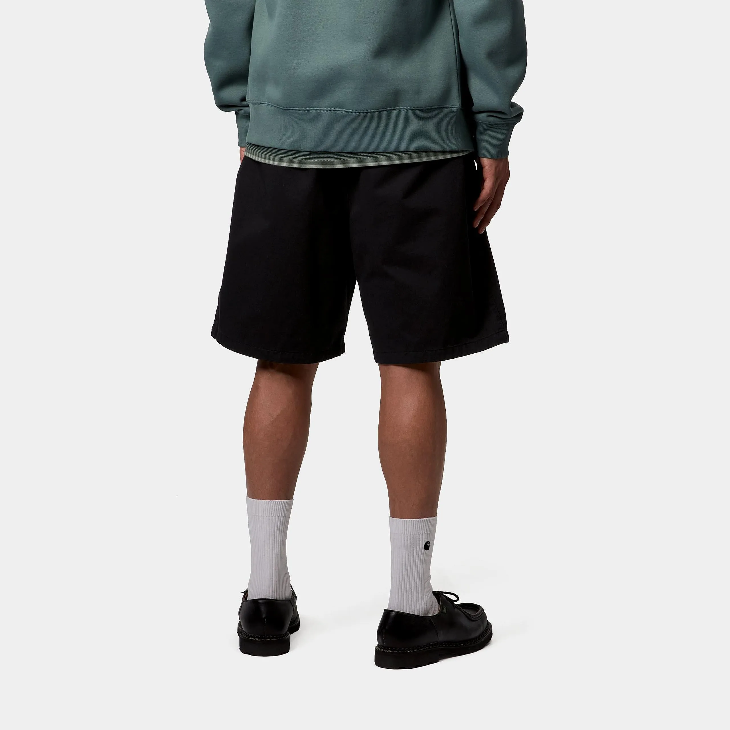 Carhartt WIP Mens Marv Lenexa Twill Short | Black Stone Washed sold by The Foot Factory product image thumbnail 4