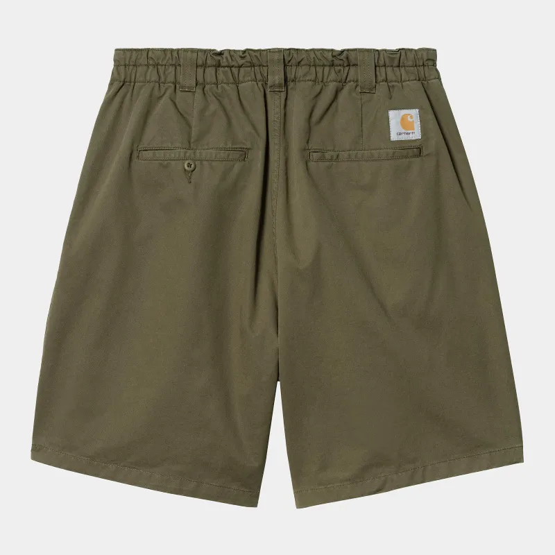 Carhartt WIP Mens Marv Lenexa Twill Short | Turtle Stone Washed sold by The Foot Factory