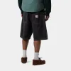 Carhartt WIP Mens Brandon Smith Denim Short | Black Stone Washed sold by The Foot Factory
