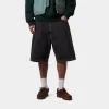 Carhartt WIP Mens Brandon Smith Denim Short | Black Stone Washed sold by The Foot Factory